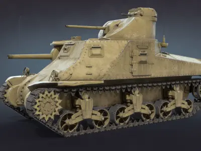 M3 Lee Tank Low-poly 3D model