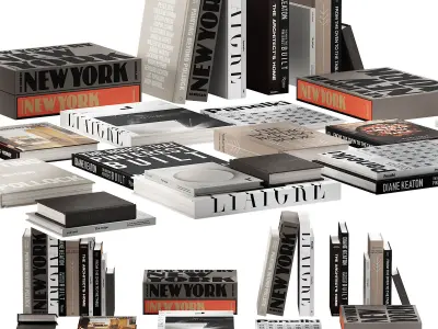 213 decorative books set 22 gold collection PART 3 3D model