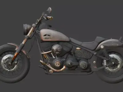 Demon-Possessed Copper Chopper 3D Model Low-poly 3D model
