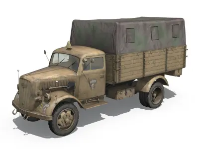 Opel Blitz - 21 Panzer-Division 3D model