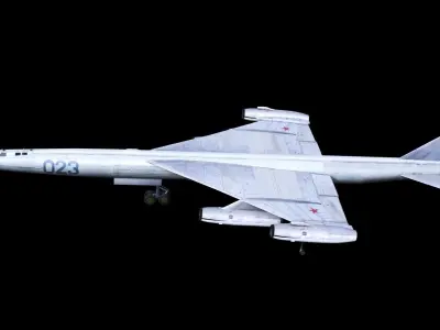 Myasishchev M-50 Bounder Low-poly 3D model