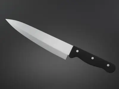 Kitchen Knife 3D model Free low-poly 3D model