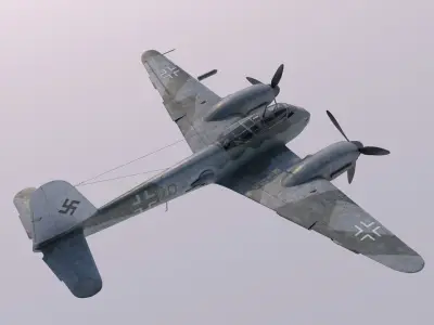 Me-410A1 luftwaffe bf fighter 3D model
