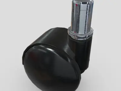 Trolley Wheel Low-poly 3D model