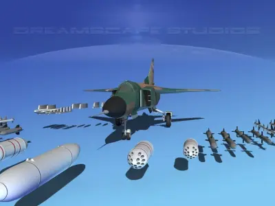 Mig-23 Fighter Czechoslavakia 3D model