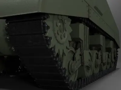 M4A2 Sherman Medium Tank Free 3D model