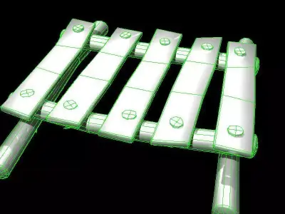 Wooden Panel Low-poly 3D model