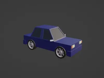 Low Poly Car Free low-poly 3D model