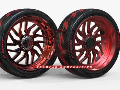 RC Car Wheel Tire V2 3D model