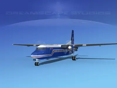 Fokker F-60 Air UK 1 3D model