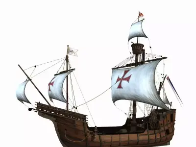 Columbus sailboat 3D model