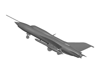 mig 21 jet aircraft 3D model