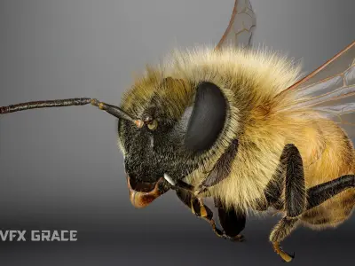 Honey bee Rig - MAYA 3D model