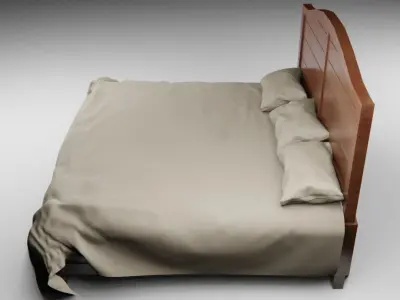 Old Timey Bed Free 3D model