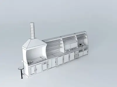 Kit116 Desk wall by Alex Marques Free 3D model