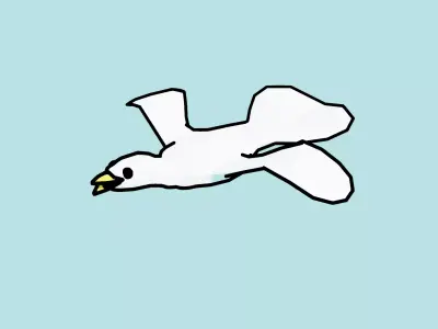 Low-poly seagull Free low-poly 3D model