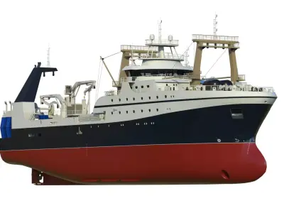 Fishing trawler 3D model