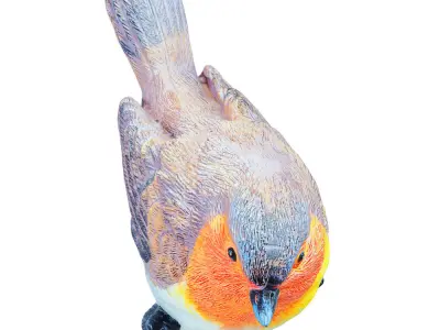 Figurine Red Bird 03 3D model