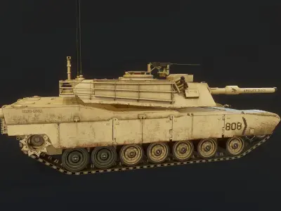 M1 Abrams Low-poly 3D model