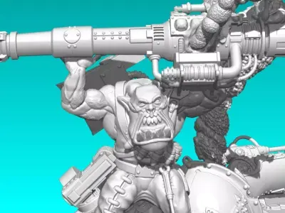 MINIATURE WARGAME ANGRY GUY WHO BROKE EVERYTHING 3D print model