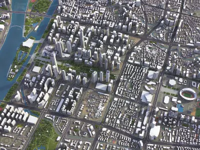 Guangzhou Low-poly 3D model