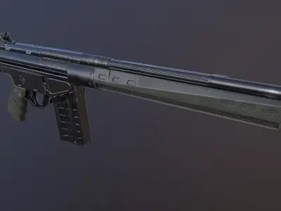 G3A3 Rifle Low-poly 3D model