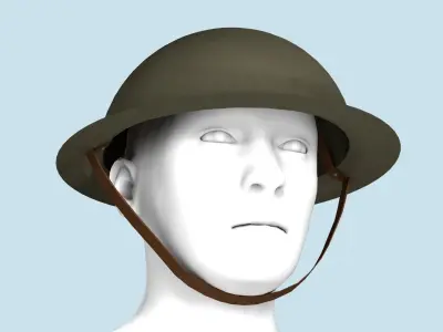 Brodie Helmet M1917 Low-poly 3D model