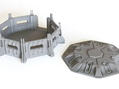 Sci fi Bunker for tabletop scenery 3D print model