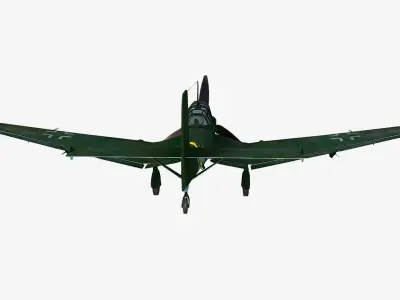 German bomber ground-attack Junkers Ju 87 Stuka Low-poly 3D model