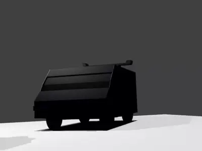 Low Poly Van Spy Free low-poly 3D model