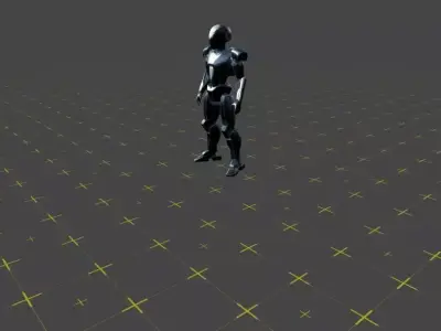 black robot 3D model purchase