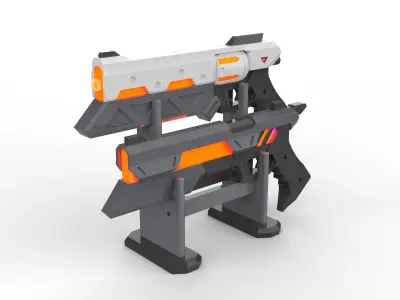 Lucian Cannons - League of Legends - STL and CAD - Commercial 3D print model