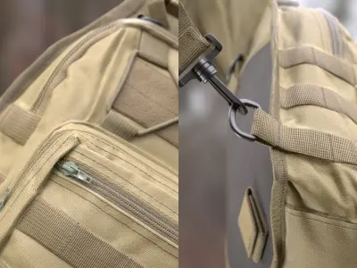 Man and Woman in Tactical Shoulder Bag 129 3D model