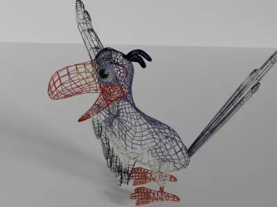 Zazu Bird  Low-poly 3D model