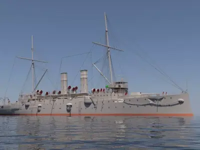 HMS Hawke 3D model