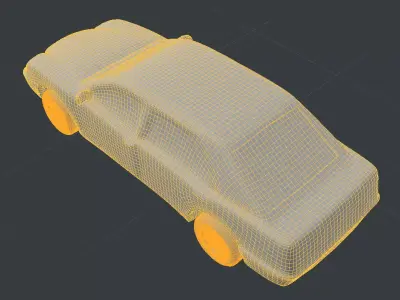 Stylized sedan car Cartoon Car 3D model
