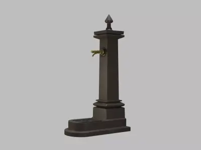 Old Fountain Low-poly 3D model