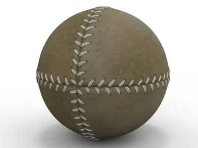 Vintage Baseball Balls Collection 3 3D model