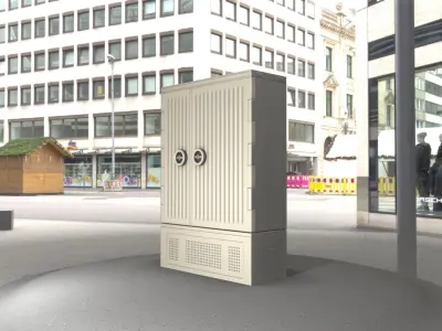 Electrical Distribution Cabinet 116 Low-poly 3D model