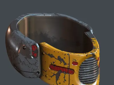 Gas mask helmet 3d model scifi Low-poly 3D model Low-poly 3D model