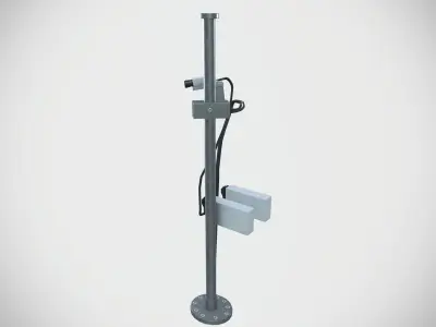 CCTV Camera With Stand Low-poly 3D model