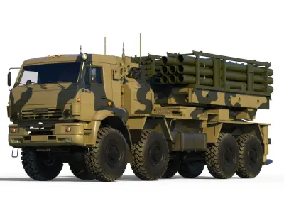 MLRS bicaliber complex Vozrozhdenie 3D model