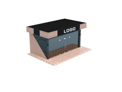 Mini Market exterior 3D model