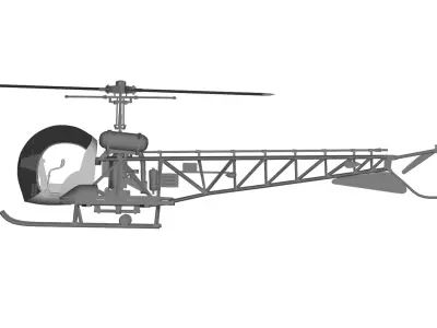 Bell H-13 Sioux 3D model