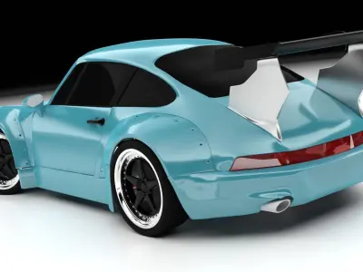 Porsche 1974 RSR RWB Free 3D model