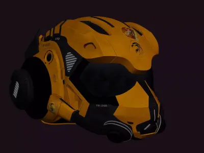 Pilot Helmet  - Highpoly Model 3D model