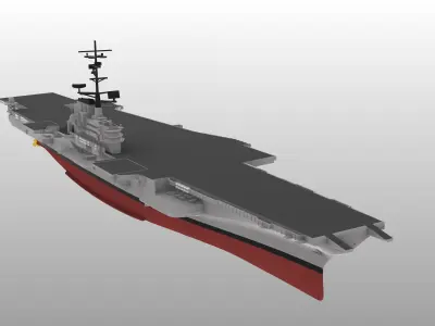 USS CORAL SEA CV43 aircraft carrier print ready model 3D print model