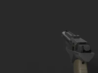Blaster Pistol Low-poly 3D model