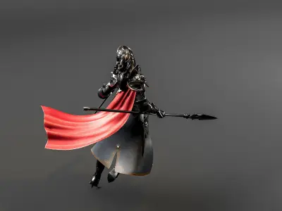 female warrior 3D model