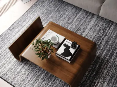  Timber Replica Ceets Bent Coffee Table Model 